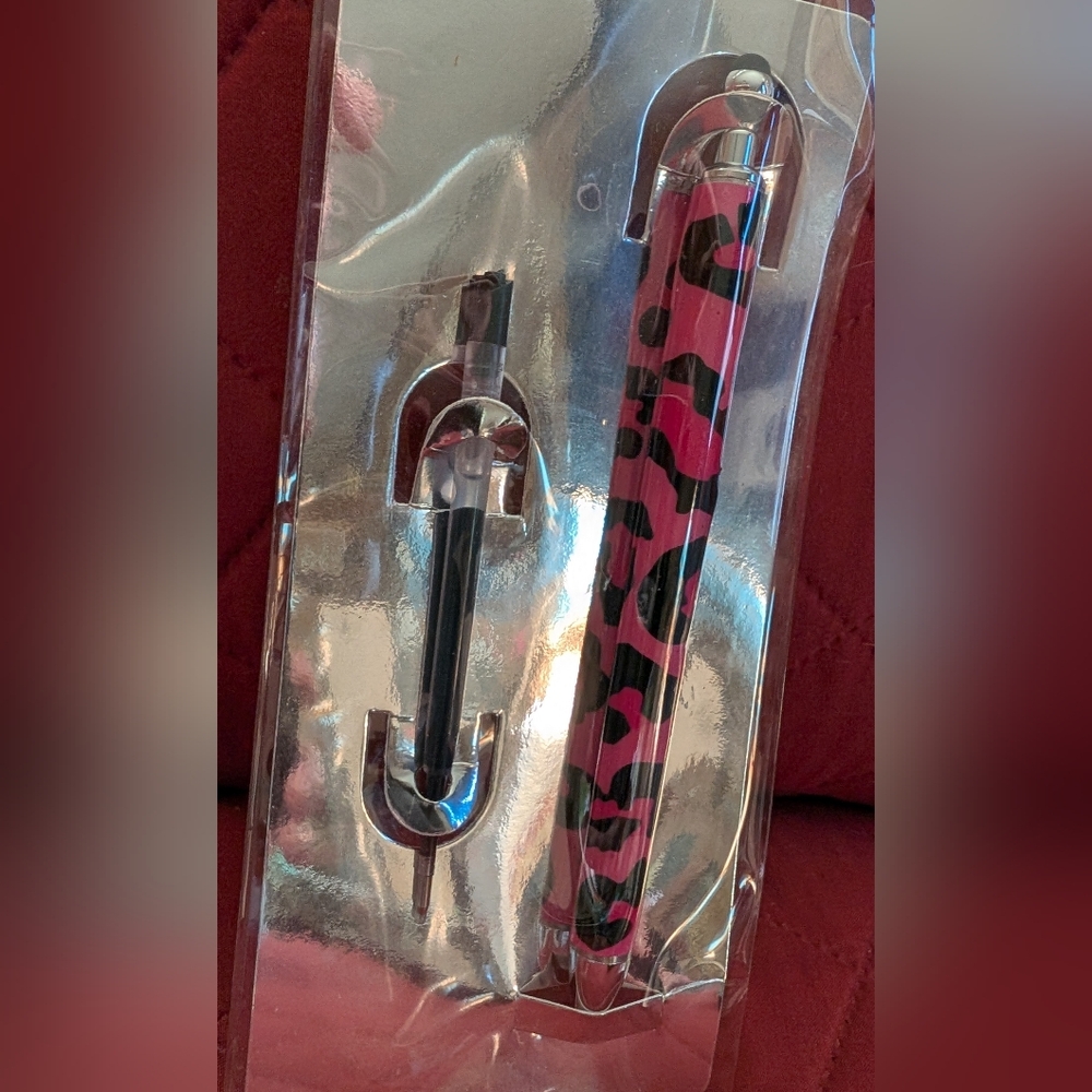 Pink Leopard Print Pen Refillable